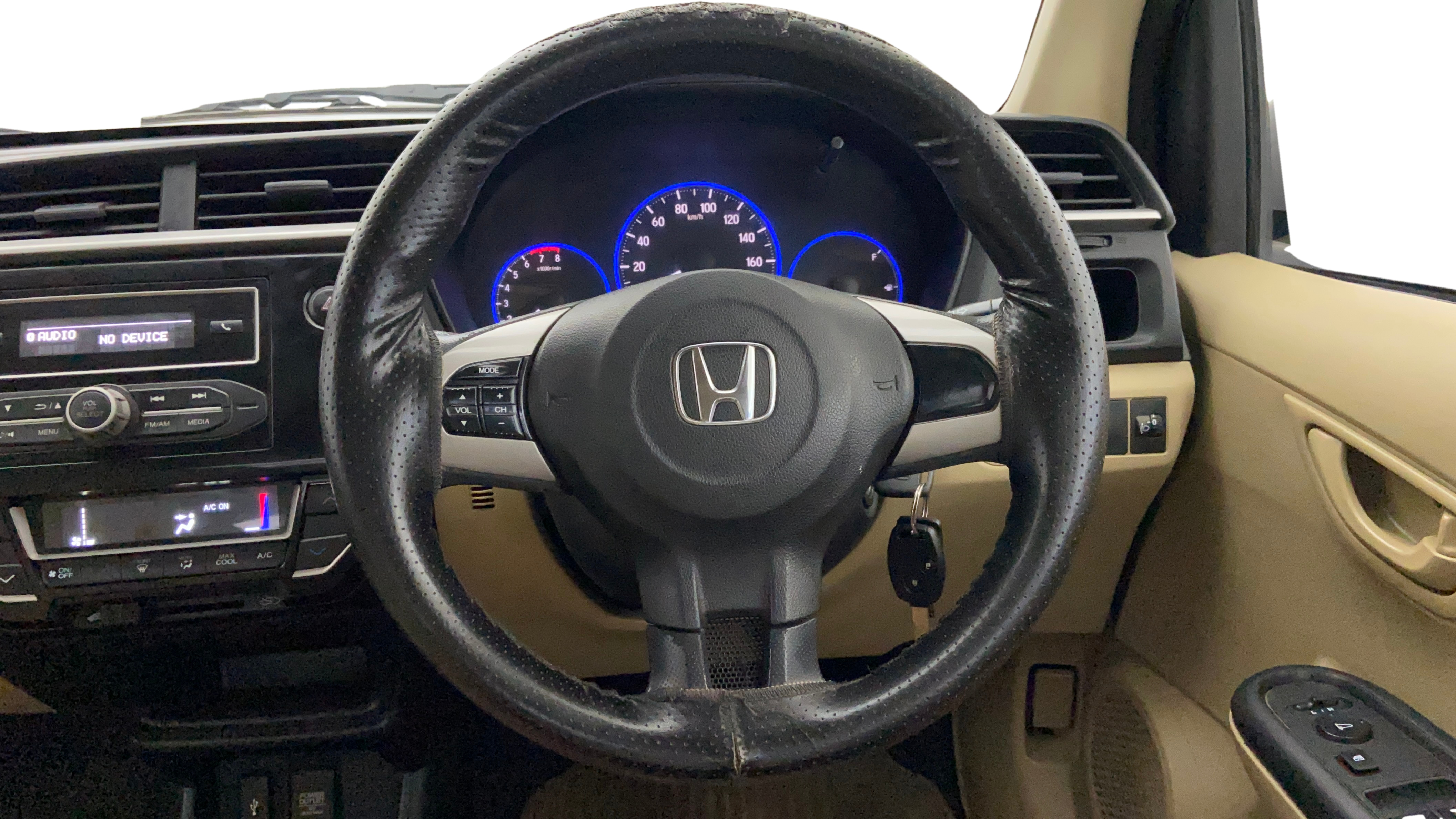 2017 Honda Amaze 1.2L I-VTEC S, Petrol, Manual, 1,45,797 km, Steering Wheel Close Up