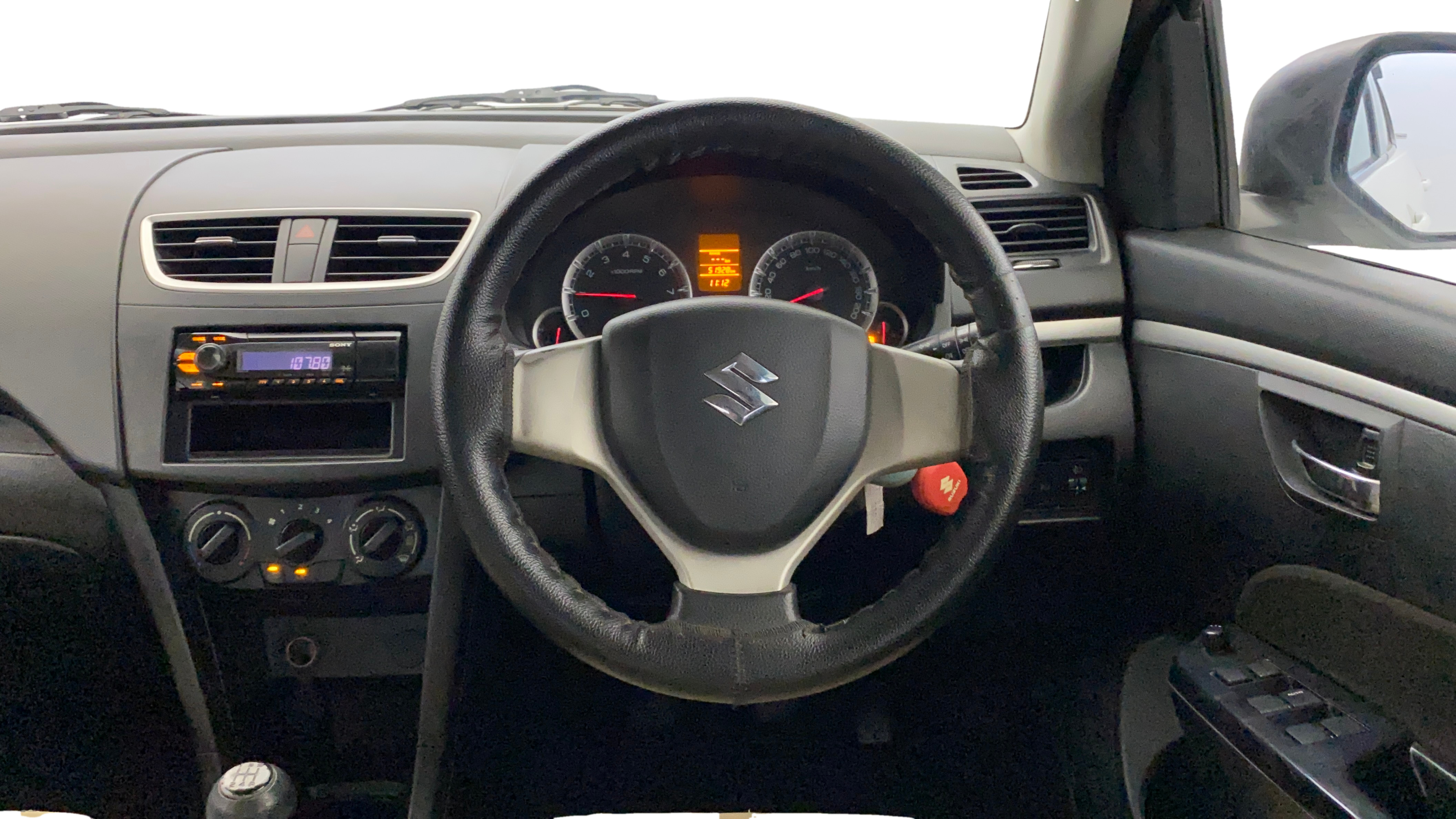 2013 Maruti Swift VXI, Petrol, Manual, 51,880 km, Steering Wheel Close Up