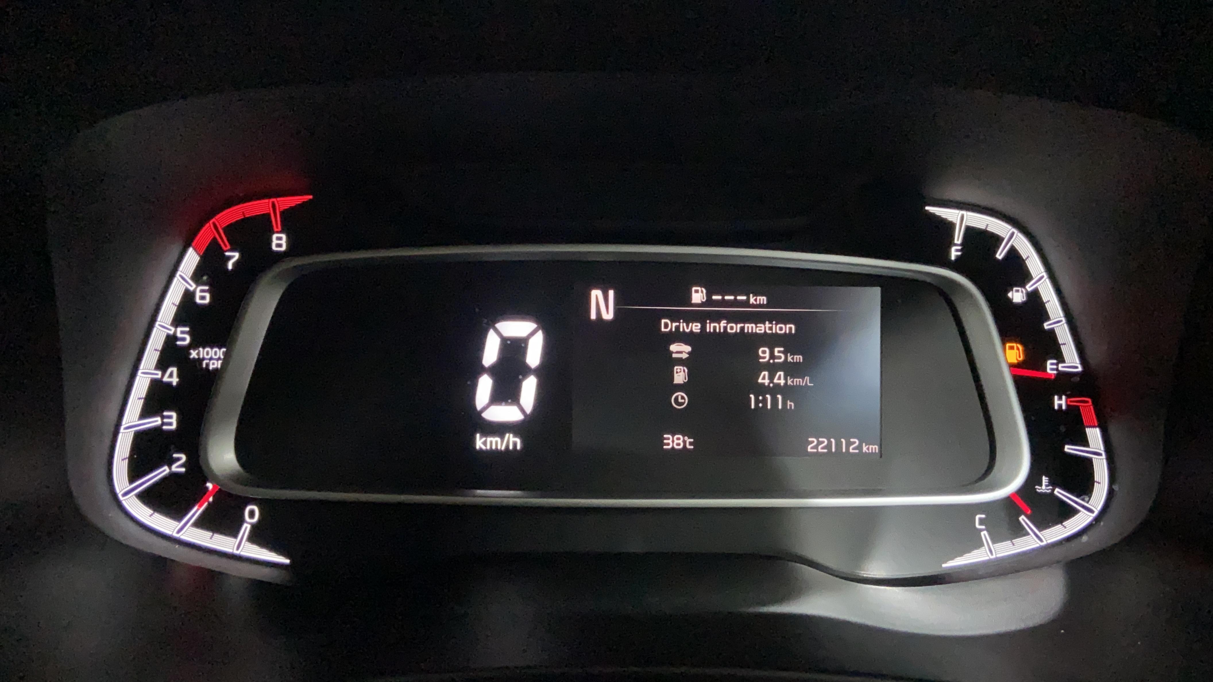 2024 KIA SONET HTK PLUS 1.0 TURBO PETROL IMT, Petrol, Manual, 22,103 km, Odometer Image