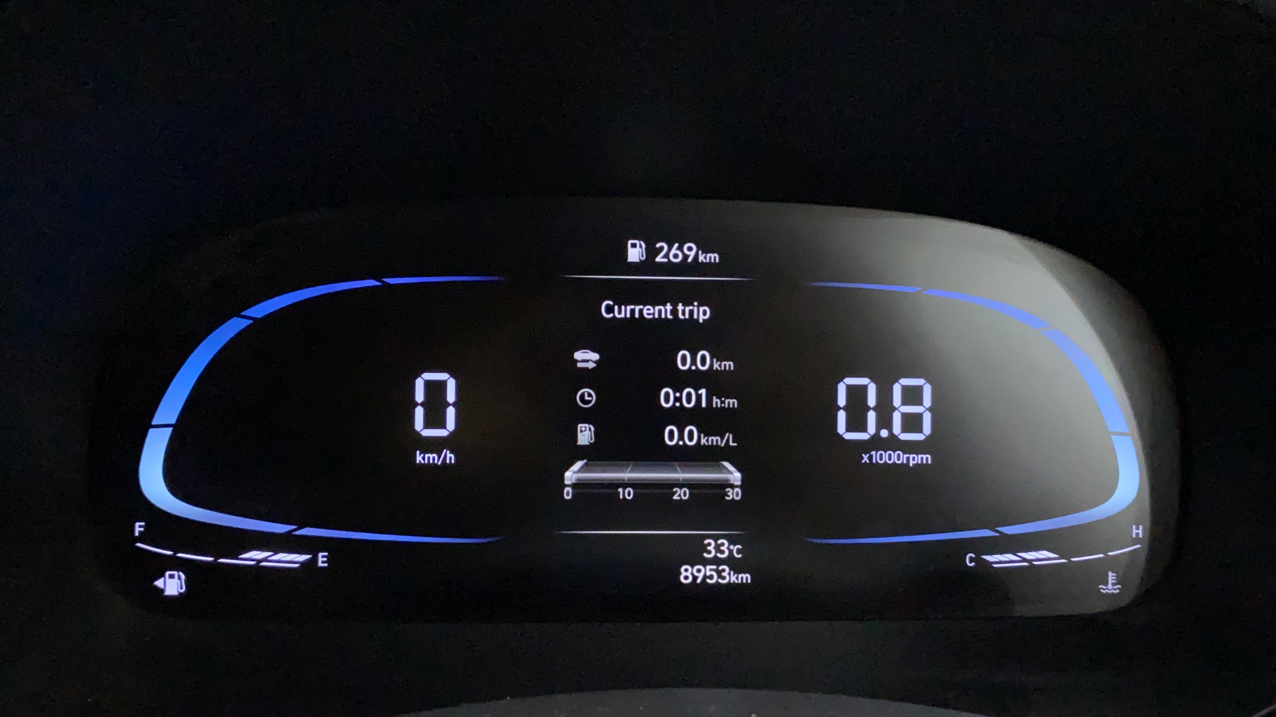2023 Hyundai EXTER SX (O) CONNECT, Petrol, Manual, 8,945 km, Odometer Image